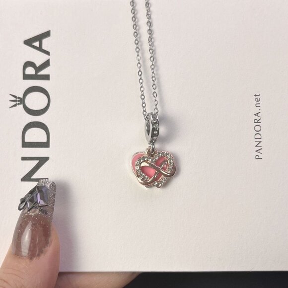 Pandora Sterling Silver Round Halo Necklace - Picture 2 of 8